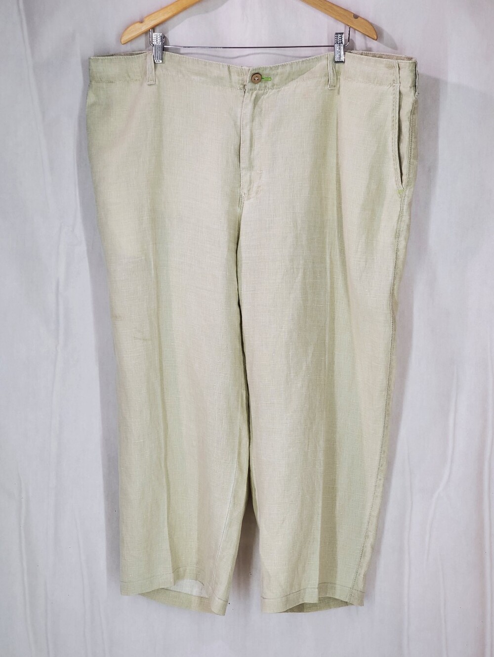 Tommy Bahama Mens 100% Linen 3XL Pants 46x30 Beige Cargo Pockets Relaxed Beach
